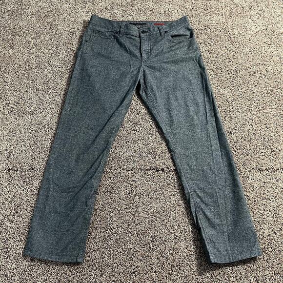 Alberto Pants Mens 35x32 Gray Stone Modern Fit Stretch Twill 5-Pocket 5001 - Picture 2 of 8